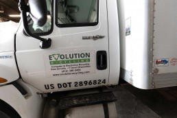 Evolution Ecycling truck used for electronic waste pick-ups